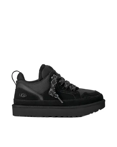 Ugg Low-top Sneakers In Suede And Recycled Nylon In Black
