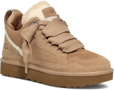 Ugg Lowmel 1144032-san Sneakers Women's Sand Suede Wool Lined Shoes Rhs6268 In Nude