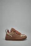 Ugg Ribbon-lace Leather Sneakers In Brown