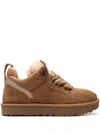 Ugg Casual Brown Boot-style Sneakers With Integrated Laces In Brown