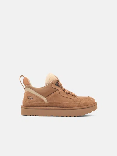Ugg Chestnut Lowmel Suede Fabric Sneakers In Brown