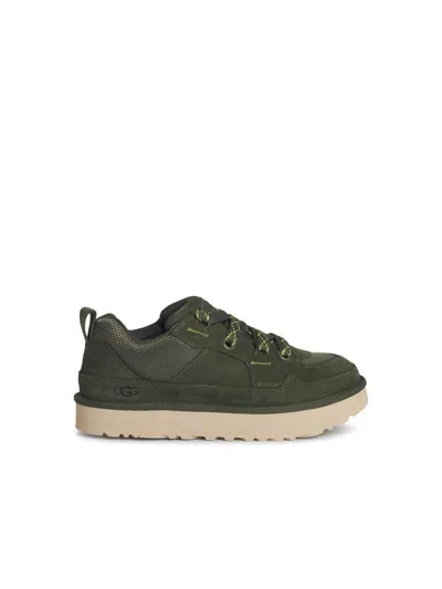 UGG UGG 'LOWMEL' GREEN SUEDE SNEAKERS
