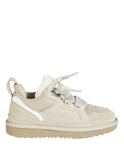 Ugg Lowmel Kids Suede Sneaker In Neutral