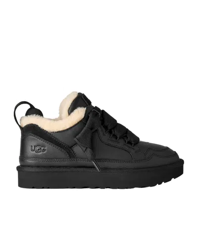 UGG LOWMEL LACE-UP SHEARLING SNEAKERS