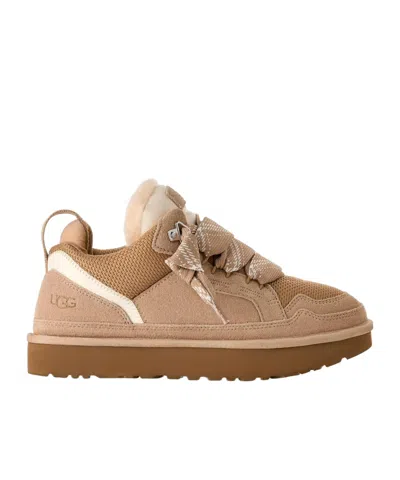 Ugg Stylish Boot-style Sneakers With Plush Lining In Neutral