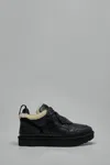 Ugg Lowmel Lace-up Shearling Sneakers In Black