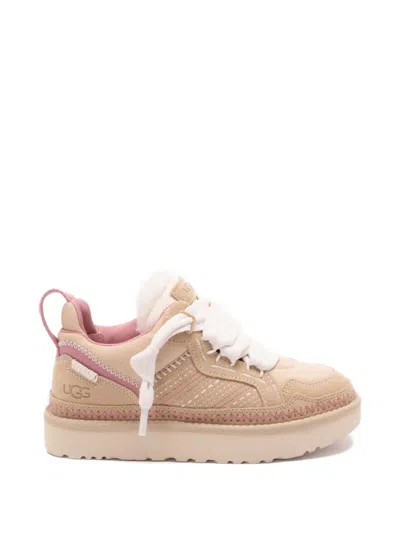 UGG LOWMEL MEADOW PINK-TRIM SNEAKERS