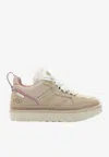 Ugg Beige Suede Rubber Sneakers In Sand