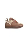 Ugg 'lowmel' Oak Suede Blend Sneakers In Brown