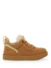 Ugg Lowmel Plush-lined Leather Sneakers In Brown
