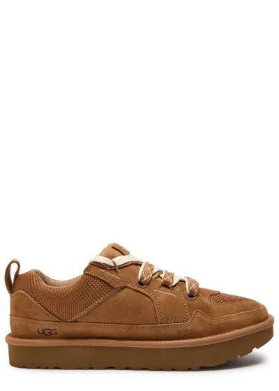 Ugg Lowmel Quilted Suede Sneakers In Brown
