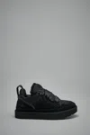 Ugg Padded Collar Canvas Sneakers In Black