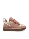 Ugg Ribbon-lace Leather Sneakers In Brown