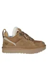 Ugg Lowmel Suede Shearling-lined Low-top Sneakers In Multi