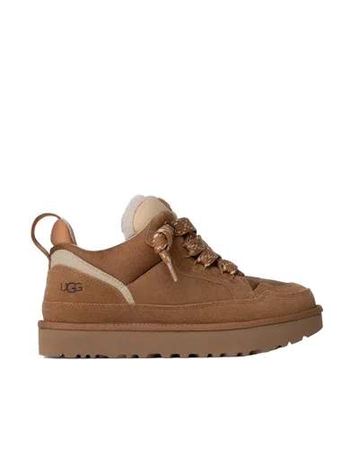 Ugg Lowmel Suede-fabric Low-top Sneakers In Brown