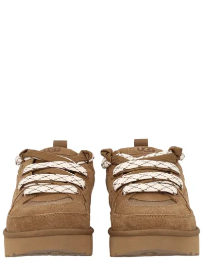 Ugg Low-top Brown Suede Leather Sneakers In Multi