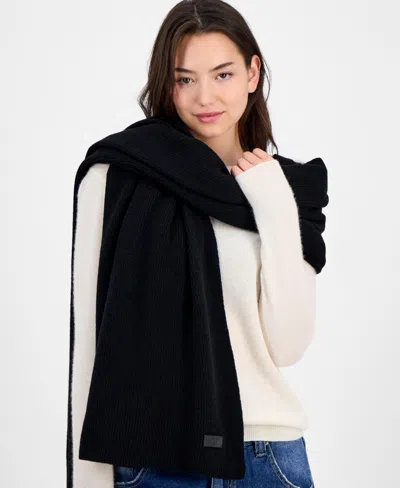 Ugg Luxe Wool & Cashmere Blanket Scarf In Black