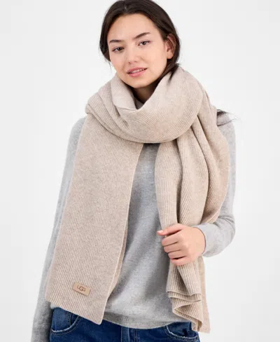 Ugg Luxe Wool & Cashmere Blanket Scarf In Neutral