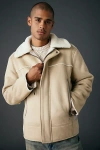 Ugg Luxefluff Jacket In Sand, Men's At Urban Outfitters In Neutral