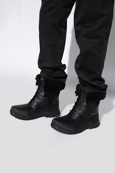 Ugg Butte Lace-up Ankle Boots In Black