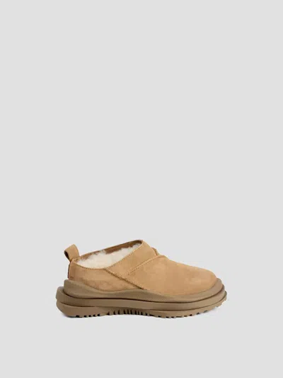 Ugg M Classic Micro Distort Mini Leather Clog Boots In Nude