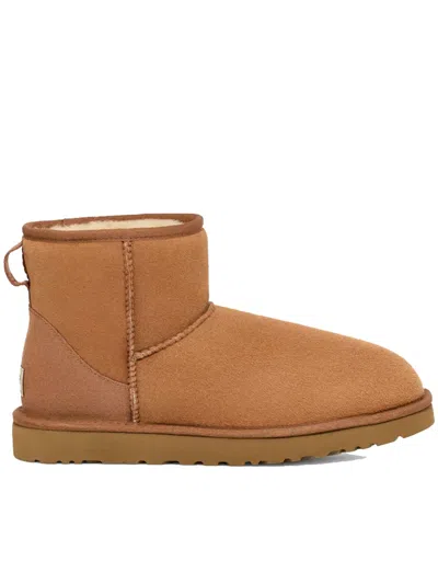 Ugg Biscuit Suede Classic Mini Ii Ankle Boots In Brown