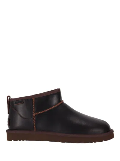Ugg M Classic Ultra Mini Lthr Regen In Brown