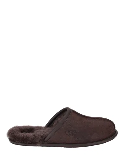 Ugg M Scuff Leather Distressed In Brown