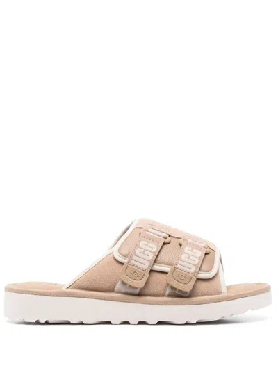 Ugg M Goldencoast Strap Slide Shoes In Beige