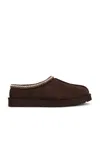 Ugg Suede Leather Slip-on Slipper With Plush Interior In Brown