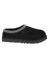Ugg Black Suede Slip-on Sneakers With Zigzag Stitch Detail In Black