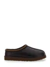 Ugg Tasman Leather Regen Slippers In Brown