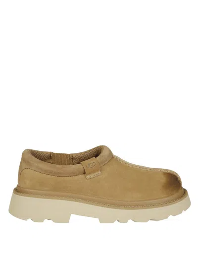 Ugg Suede Lace-up Chunky Sole Shoes In Brown