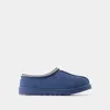 Ugg Mens Navy Tasman Contrast-stitch Suede And Shearling Slippers In Blue