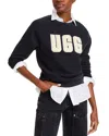 Ugg Collection Madeline Fuzzy Logo Sweatshirt In Black/ Cream