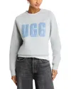 Ugg Madeline Fuzzy Logo Crewneck Sweater In Ice Jam