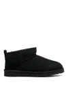 Ugg Mens Classic Ultra Mini Shearling-lined Suede Ankle Boots Black Eur 41 / 7 Uk In Negro