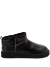 Ugg Man "classic Ultra Mini Leather Regen" In Black