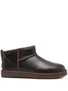 Ugg Man "classic Ultra Mini Leather Regen" Shoes In Brown