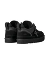 Ugg Padded Collar Canvas Sneakers In Black