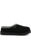 Ugg Tasman Suede Slippers In Black