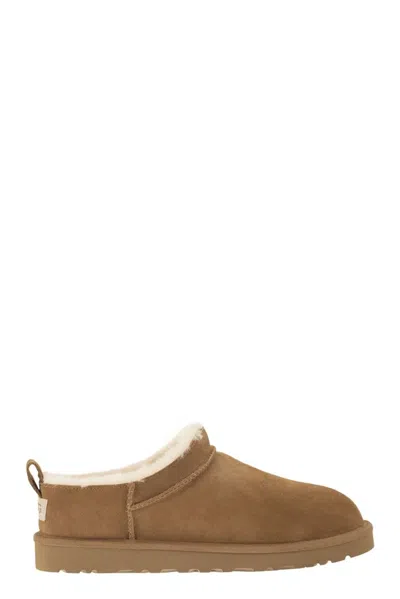 Ugg Classic Micro - Low Suede Ankle Boot In Brown