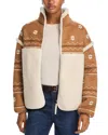 Ugg Marlene Faux Suede & Fleece Jacket In Chestnut