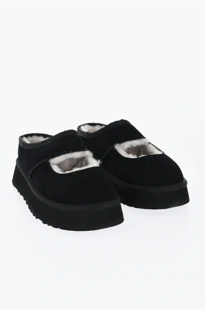 Ugg Mary Jane Mules Bea With Shearling Lining In Black