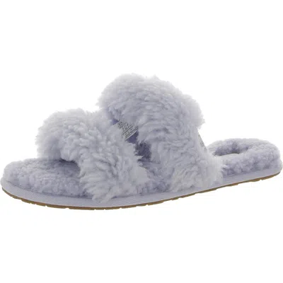 Ugg Maxi Curly Scuffetta Womens Shearling Slide Slippers In Animal Print