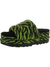 Ugg Maxi Womens Shearling Peep-toe Platform Sandals In Multi