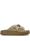 Ugg Maxxer Slide 2.0 Flats In Beige Fabric In Neutrals
