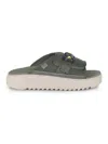 Ugg Maxxer Slide 2.0 Flats In Green Fabric In Green
