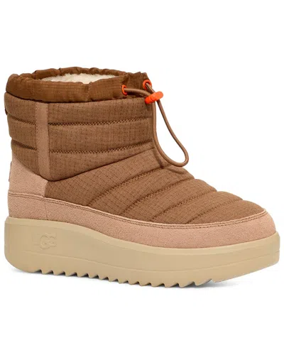 Ugg Maxxer Mini Leather Boot In Chestnut