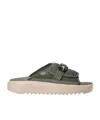 Ugg Maxxer Slide 2.0 Flats In Green Fabric In Forest Land Green